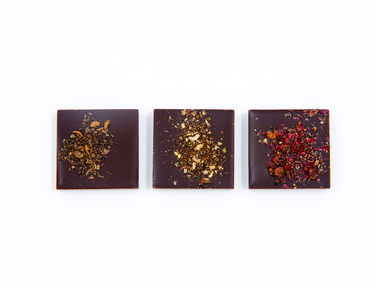 Trio de carrés poivrés Timut Sichuan baie rose sans sucre - Maison Lavoisier