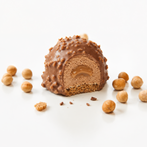 Entremets Monaco praliné noisette – Maison Lavoisier Bruxelles