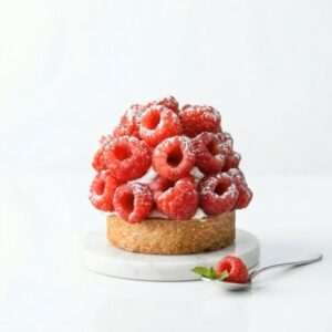 Croûte aux framboises sablé mascarpone – Maison Lavoisier Bruxelles