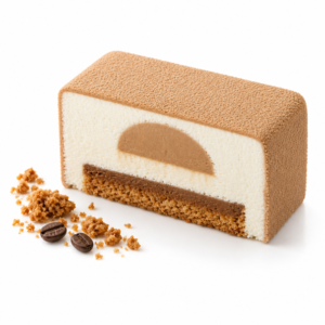 Entremets Brésilien café praliné chocolat blanc – Maison Lavoisier Bruxelles