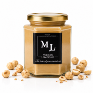 Pâte à tartiner noisette chocolat blanc – Maison Lavoisier Bruxelles